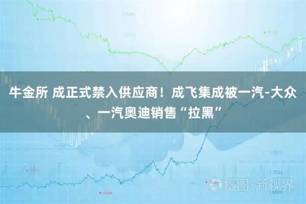 牛金所 成正式禁入供应商！成飞集成被一汽-大众、一汽奥迪销售“拉黑”